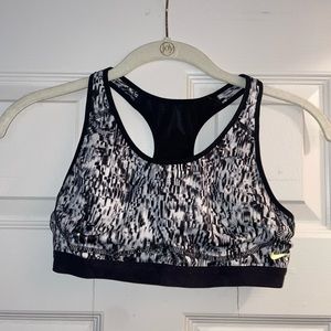 Nike; size small white and black sports bra